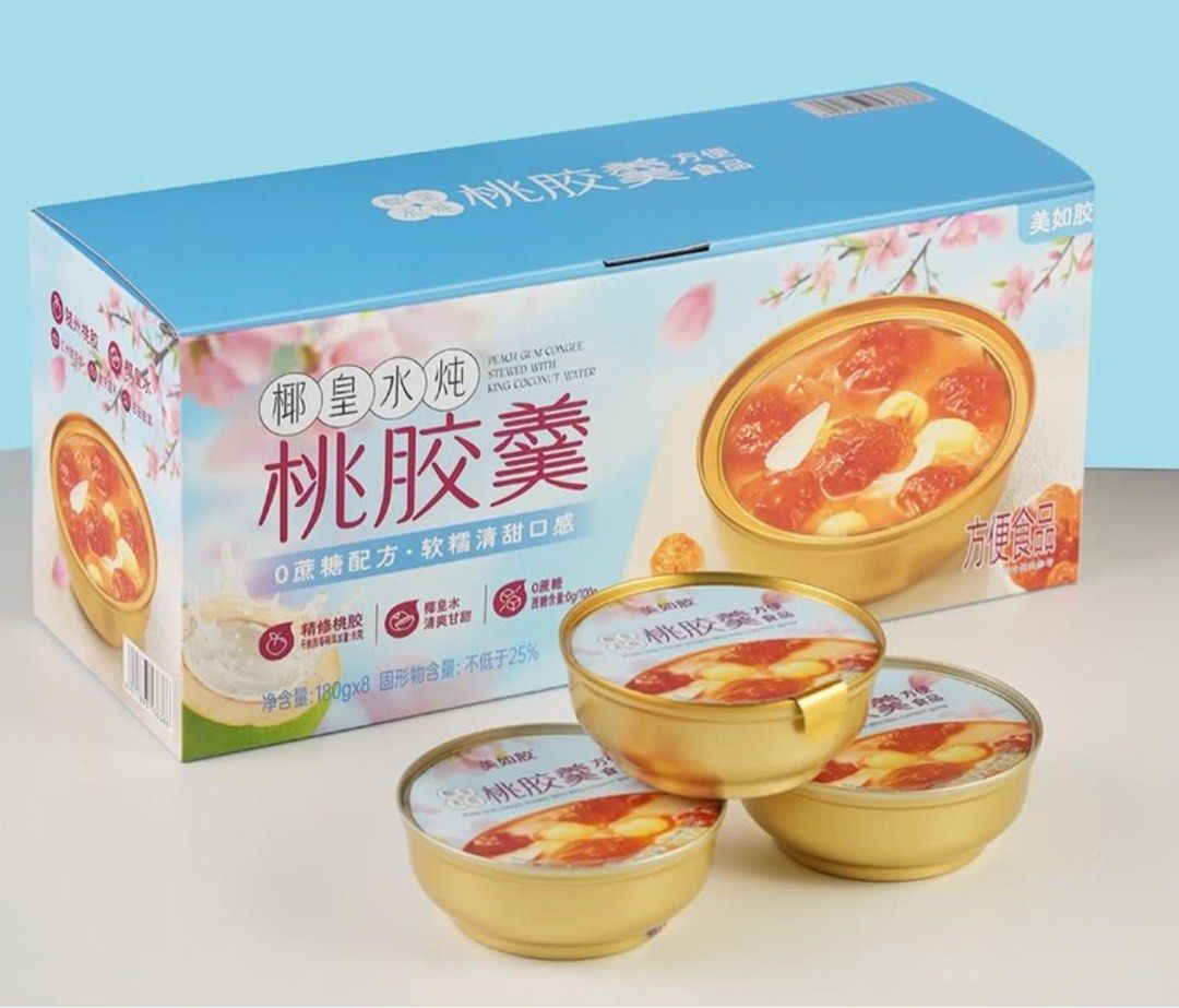 💥Sam's CLUB 山姆代購💥美如膠 椰皇水燉桃膠羹 180g*8