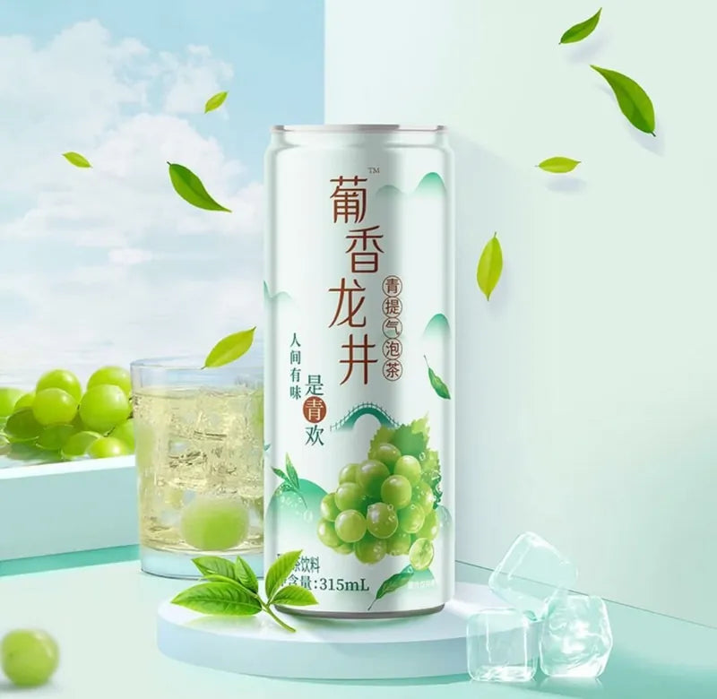 💥Sam's CLUB 山姆代購💥金匯泉 葡香龍井青提氣泡茶(碳酸茶飲料) 315ml*20