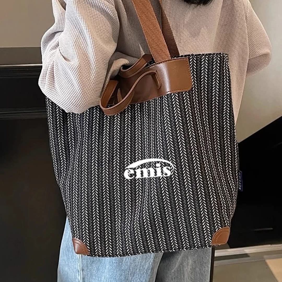 💥現金價💥🇰🇷韓國潮牌EMIS人氣條紋Tote -⏰付款後約4星期到貨