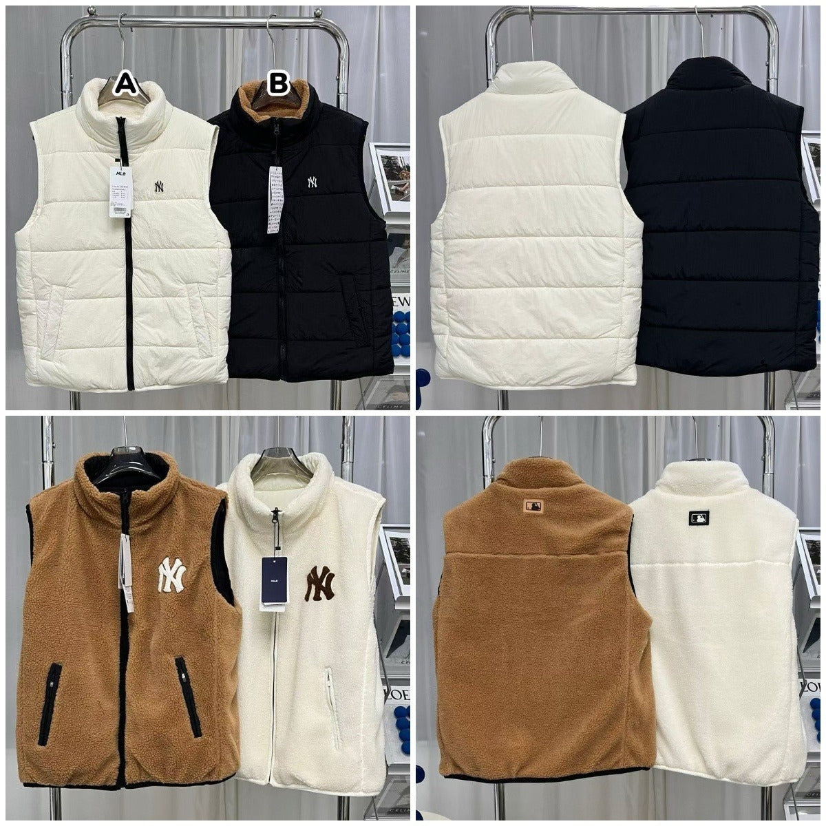 💥現金價💥MLB 雙面穿羊羔毛棉背心-🚚 付款後約4星期送到