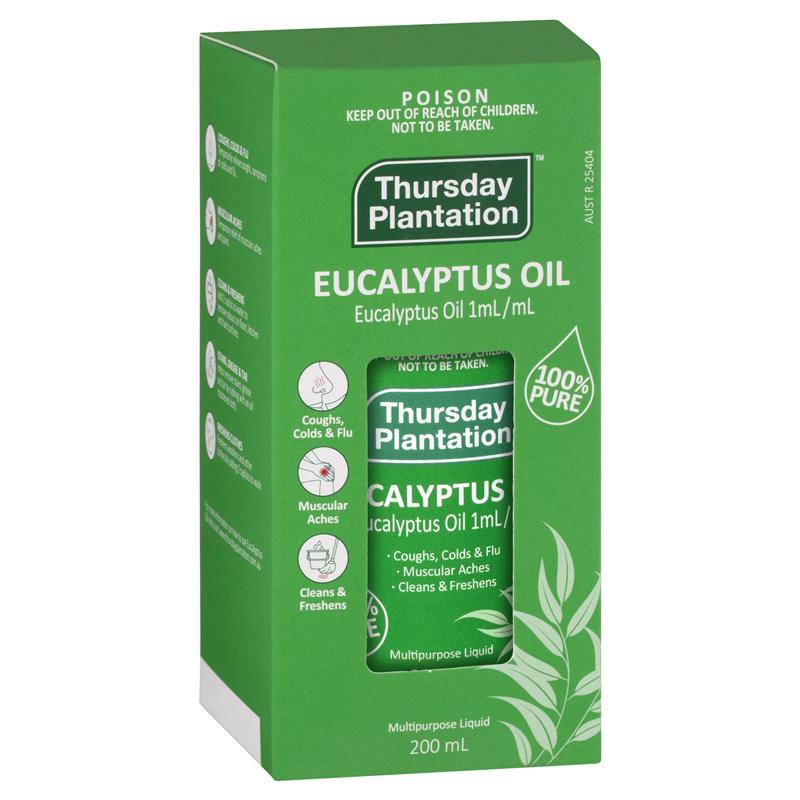 💥現金價 💥THURSDAY PLANTATION 100% 純尤加利精油 EUCALYPTUS 200ML💥此優惠價屬折實價💥