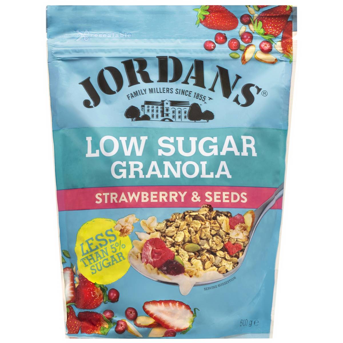 Jordans Low Sugar Granola Strawberry & Seeds 500g 澳紐記
