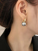 🌟💍S925銀針法式珍珠耳環耳扣女高級感復古耳釘Earrings👑👛-E1336