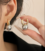 🌟💍S925銀針法式珍珠耳環耳扣女高級感復古耳釘Earrings👑👛-E1336