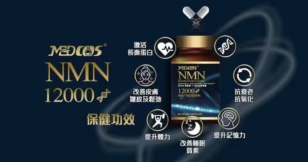 MEDCOS NMN 12000 60粒（1個月份量）-付款後一個月到貨– 澳紐記