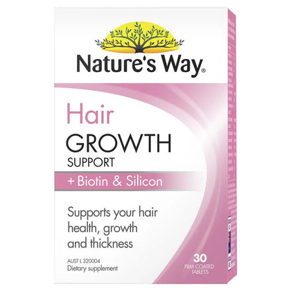 💥現金價💥Natures Way Hair Growth Support + Biotin & Silicon 30 Tab - 付款後兩個星期左右到貨💥 產品日期到25年10月💥