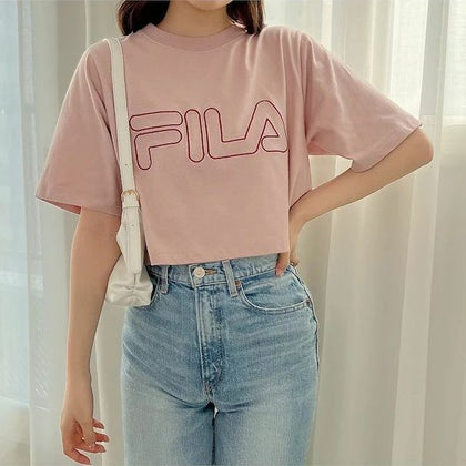 日本直送大FILA標誌刺繡T恤