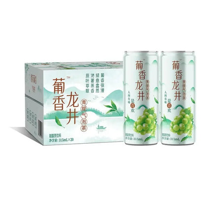 💥Sam's CLUB 山姆代購💥金匯泉 葡香龍井青提氣泡茶(碳酸茶飲料) 315ml*20