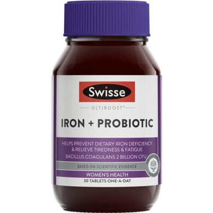 Swisse - Iron+Probiotic 鐵元素+益生菌片30粒