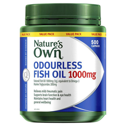 Nature's Own Odourless Fish Oil 1000mg 500 Capsules-約4月初左右到貨