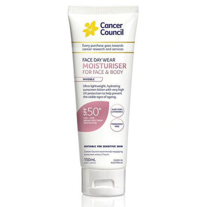 👑超筍換購價👑 Cancer Council SPF 50+ Face & Body Moisturiser 防曬保濕乳霜 （臉部和身體適用）150ml