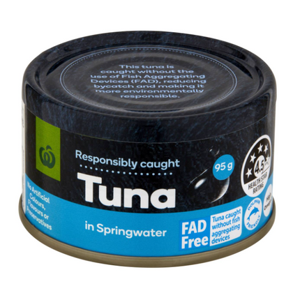 Woolworths Tuna In Springwater 95g