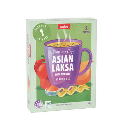 Coles Asian Laksa Soup Serves 2 亞洲風味叻沙湯 65g