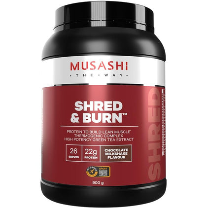 Musashi Shred And Burn Chocolate 900g - 現貨售完後12月底左右到貨