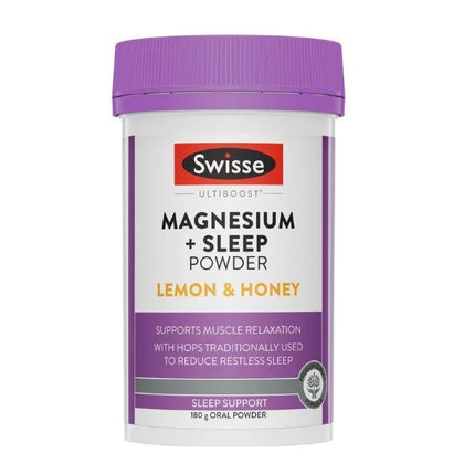💥現金價💥Swisse - Ultiboost Magnesium + Sleep Powder 天然草本複合鎂助眠營養粉 - 檸檬蜂蜜味 180g - 現貨售完後12月初左右到貨