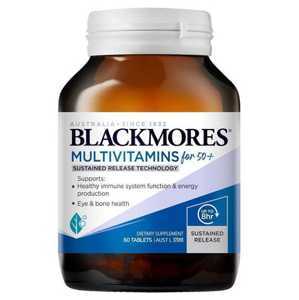 💥現金價💥Blackmores Multivitamin For 50+ Sustained Release 50+複合維生素 60粒  - 現貨售完後12月底左右到貨