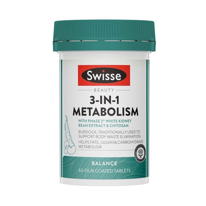 💥現金價💥Swisse - 3-in-1 Metabolism 三合一代謝熱控片60粒 - 現貨售完後約3個禮拜內到貨