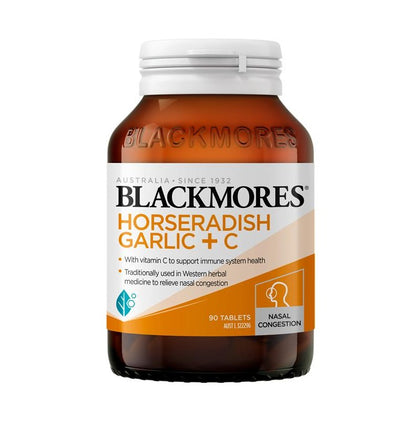 💥現金價💥Blackmores Horseradish Garlic + C 加強山葵大蒜維C 90粒 - 現貨售完後12月底左右到貨