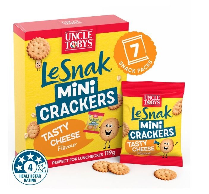 Uncle Tobys - LeSnak Mini Crackers 迷你餅乾 7小包 119g - 現貨售完後8月初左右到貨