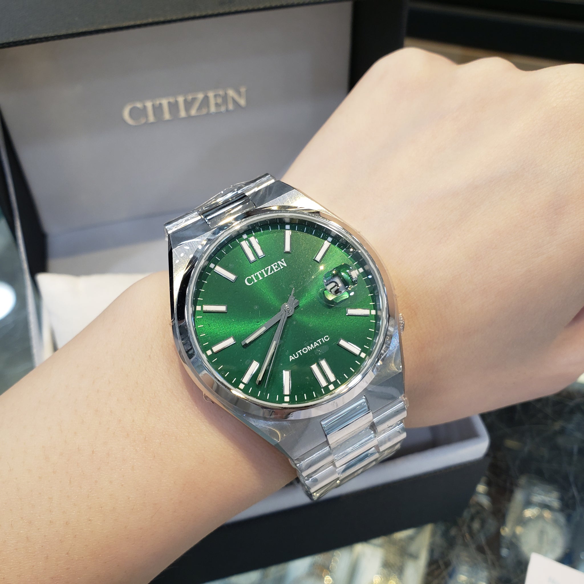 Citizen 星辰錶經典大地綠面盤自動上鍊機械男錶NJ0150-81X – 澳紐記