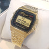 Casio 金色方形復古跳字錶(日本製) A159WGEA-1