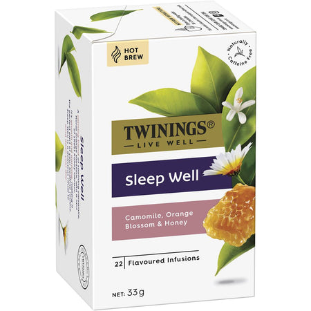 Twinings Live Well Sleep Well Camomile, Orange Blossom & Honey Tea Bags 22 Packs