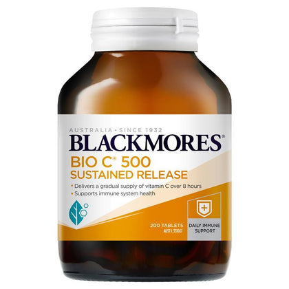 Blackmores Bio C Sustained Release 500mg 200 Tablets New