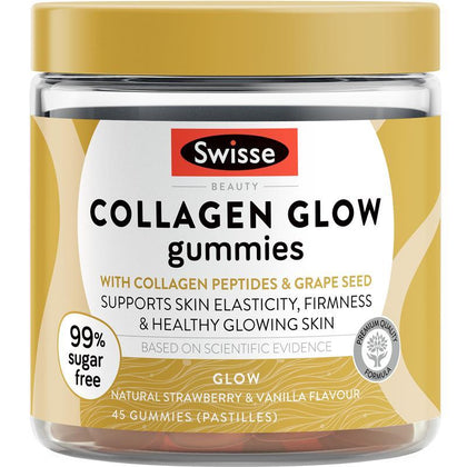 👑購買兩件更抵👑Swisse Beauty Collagen Glow Gummies 膠原蛋白肽亮膚軟糖 45粒