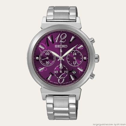 SEIKO 精工 Lukia SRW863P1 獨特紫色錶面女性腕錶 SRW863P1