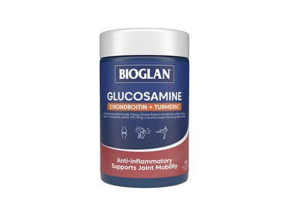 Bioglan 氨基葡萄糖+軟骨素+薑黃配方 Glucosamine + Chondroitin + Turmeric 120 Tablets 約6月底左右到貨