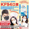 韓國製 Clean & Heal KF94成人四層立體口罩黑色款