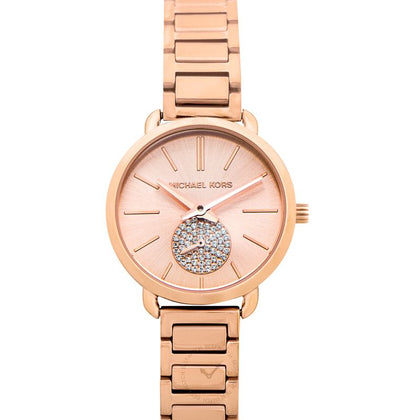 Michael Kors 璀璨晶鑽時尚錶-玫瑰金色 MK3839