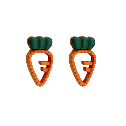 💍 👑最新設計可愛胡蘿蔔造型耳釘 cute carrot earrings 👑👛-E1015