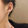 💍👑S925銀針👑優雅款鋯石耳圈 Earring 👑👛-E1153