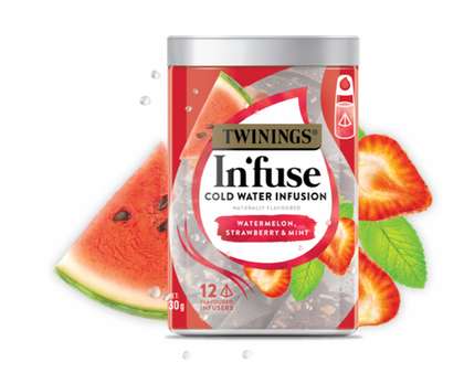 Twinings - 西瓜草莓薄荷味茶包12包/罐