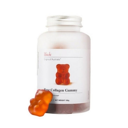 💥現金價💥 Unichi - Rose Collagen Gummy 玫瑰果膠原蛋白小熊軟糖 60粒