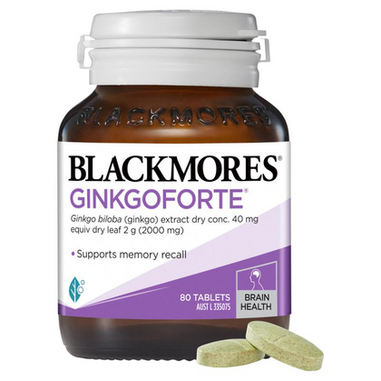 💥現金價💥 Blackmores Ginkgoforte Memory Support 銀杏複方補腦片 80粒 - 現貨售完後12月底左右到貨