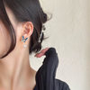 💍👑S925銀針👑 高質景泰藍色漸變蝴蝶珍珠精緻小巧耳環 Earrings 👑👛-E1127