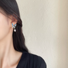 💍👑S925銀針👑 高質景泰藍色漸變蝴蝶珍珠精緻小巧耳環 Earrings 👑👛-E1127