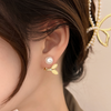 👑S925銀針 貓眼石魚尾珍珠新款耳環 Earrings👑👛-E1160