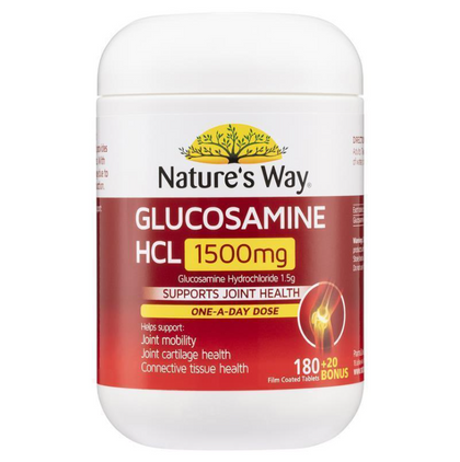 Nature's Way 葡萄糖胺 Glucosamine 1500mg 180 + 20 Bonus Tablets - 約1月初左右到貨