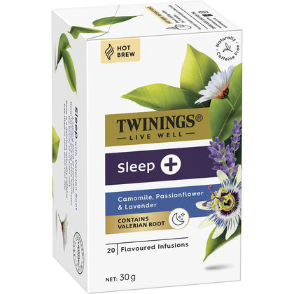 👑購買兩盒更加抵👑Twinings Live Well Sleep Well Herbal Tea Bags 助眠茶 20 pack