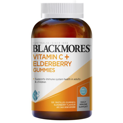 Blackmores - Vitamin C Elderberry Gummy黑接骨木維他命C軟糖 120粒 🤩五週年店慶瘋癲價🤪