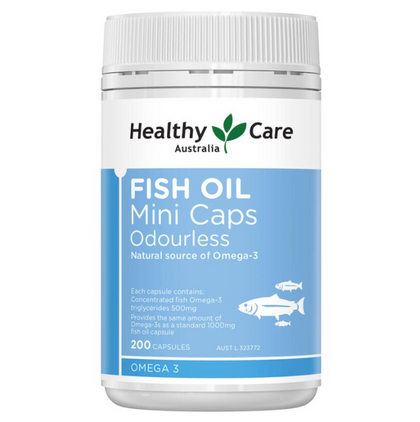 Healthy Care - Odourless Fish Oil 200 Mini Capsules 迷你無腥味魚油 200粒 付款後三星期左右到貨