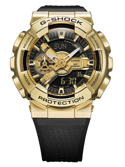 Casio 卡西歐 G-SHOCK 金屬包覆 金屬錶殼 八角型錶殼 GM-110G-1A9DR_48.8mm