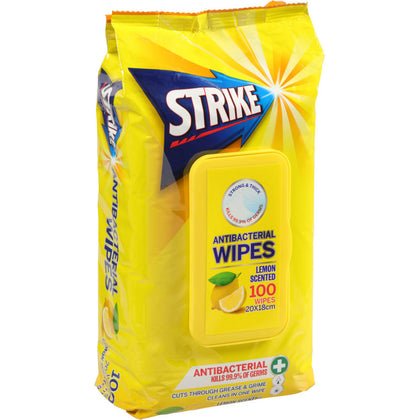 Strike - Antibacterial Wipes 殺菌消毒濕巾檸檬味 100片