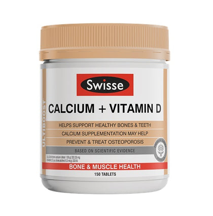 👑轉季大激賞 Like & Share👑 Swisse - Calcium + Vitamin D 成人鈣+維生素D片鈣片 150粒