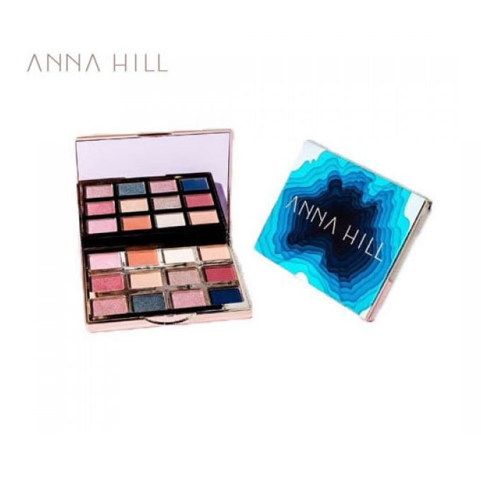 ANNA HILL - Sapphire Eye Shadow Palette 12色玉米澱粉眼影盤 寶藍色系